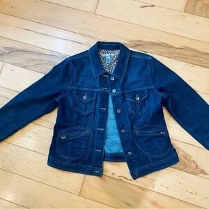 Chico's Women’s Dark Blue Jean Jacket